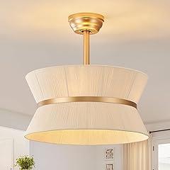 Boho Ceiling Fan with Light and Remote