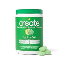 Creatine Monohydrate Gummies, Sour Green Apple, 90ct