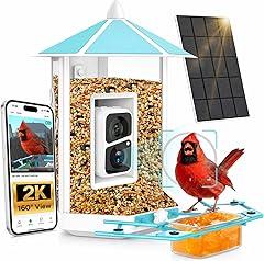 Onlyfly Bird Feeder Camera 2K Solar-Powered