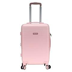 Rockland Palm Beach Hardside Carry On Pink