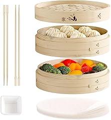 Prime Home Direct Bamboo Steamer Basket 10-inch