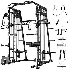Mikolo Smith Machine Squat Rack with LAT-Pull Down System