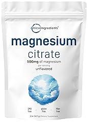 Micro Ingredients Pure Magnesium Citrate Powder, 2 Pounds