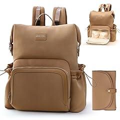 Miss Fong Neoprene Diaper Backpack Brown