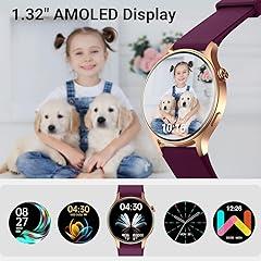 Fitpolo Women's Smart Watch, Red