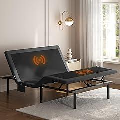 Yaheetech Queen Adjustable Bed Frame with Massage