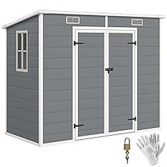 Outsunny Resin Plastic Outdoor Storage Shed