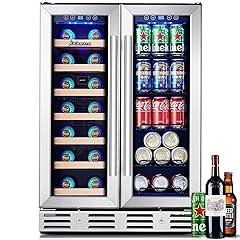 Kalamera 24-Inch Dual Zone Wine and Beverage Fridge