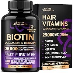 NUTRAHARMONY Hair Growth Support Supplement 25000 mcg