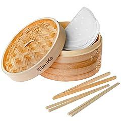 BlauKe Bamboo Steamer Basket Set
