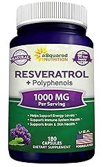aSquared Nutrition Natural Resveratrol Antioxidant Supplement