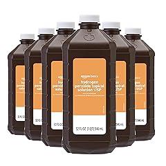 Amazon Basics Hydrogen Peroxide Solution, 32 Fl Oz, 6 Pack