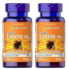 Puritan's Pride Lutein 40mg with Zeaxanthin, 120 Count Pack of 2