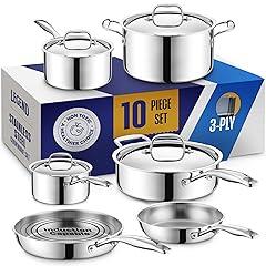 Legend Cookware 10-Piece Stainless Steel Cookware Set