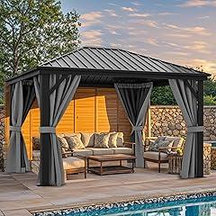 YITAHOME 10x12FT Hardtop Metal Gazebo