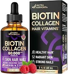 NUTRAHARMONY Liquid Biotin & Collagen Drops 60000 mcg