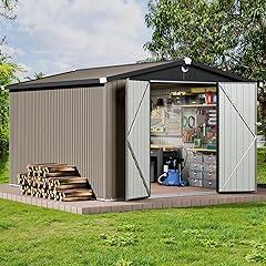 Sannwsg Outdoor Metal Storage Shed