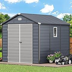YITAHOME Resin Storage Shed, Dark Gray