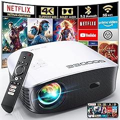 GooDee Smart 4K Projector with 5G WIFI