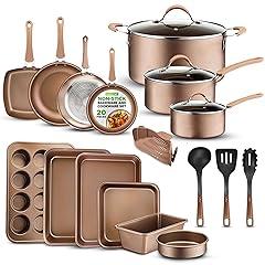 NutriChef 20-Piece Nonstick Cookware Set