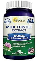 aSquared Nutrition Milk Thistle Supplement 1000mg