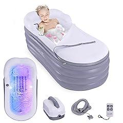 SereneLife Inflatable Bathtub with Bubble Massage