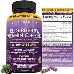 Viva Naturals Elderberry Immune Support Supplement