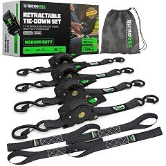 Rhino USA Retractable Ratchet Tie Down Straps