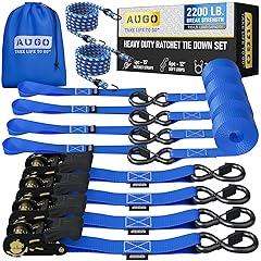 AUGO Heavy Duty Ratchet Straps 15 FT