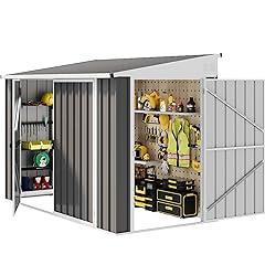 DWVO Metal Storage Shed 8x4 FT