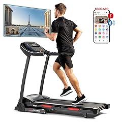Sunny Health & Fitness Folding Treadmill with Bluetooth