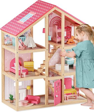 wooden dollhouse