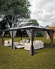 GarveeLife Hardtop Gazebo 12x20 ft Polycarbonate Roof
