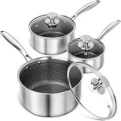 Michelangelo Stainless Steel Saucepan Set