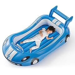 QPAU Blue Inflatable Toddler Travel Bed