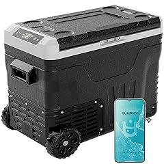 Euhomy 12V Portable Refrigerator Freezer with Wheels