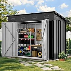 DWVO Outdoor Steel Storage Shed 9'x4'