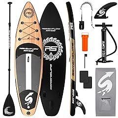 SereneLife Inflatable Paddle Board Wood