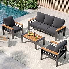 Aoxun Aluminum Patio Furniture Set