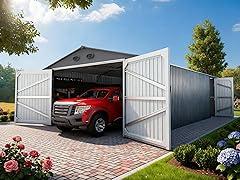 Outdoor Metal Storage Garage Shed