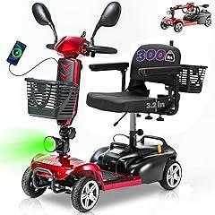 LODSTUN Foldable Mobility Scooter with Removable Battery