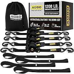AUGO Retractable Ratchet Straps for Cargo