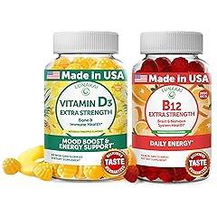 Lunakai Vitamin D3 and B12 Gummies Bundle