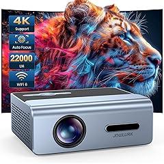 JOWLURK 4K WiFi Bluetooth Projector, 20000L Auto Keystone, Native 1080p