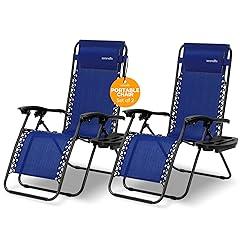 SereneLife Zero Gravity Outdoor Chairs Set