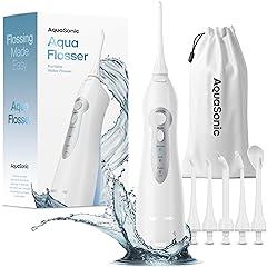 Aquasonic Aqua Flosser Cordless Rechargeable Water Flosser