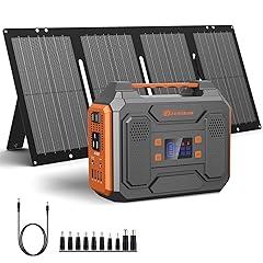 ZeroKor 300W Portable Solar Generator with 60W Foldable Solar Panel