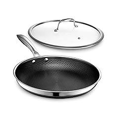 HexClad Hybrid Nonstick 12-Inch Fry Pan with Lid