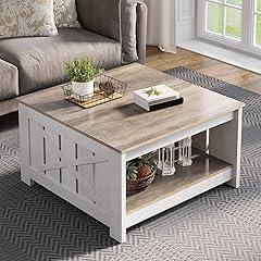 YITAHOME Farmhouse Coffee Table with Storage
