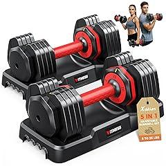 XDDIAS Adjustable Dumbbells Set 5-25LB